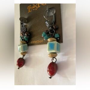 Treska Collection Earrings Dangle  Beaded Boho New